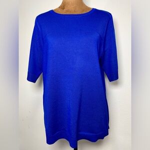 Melissa Paige Royal Blue Knit Top, NWT, Size XL